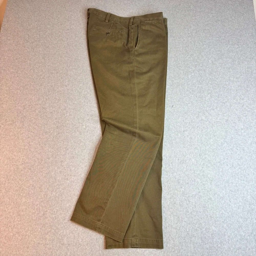 Polo Ralph Lauren Classic Fit Chino Pants Mens 36x30 Olive Brown Cotton Twill